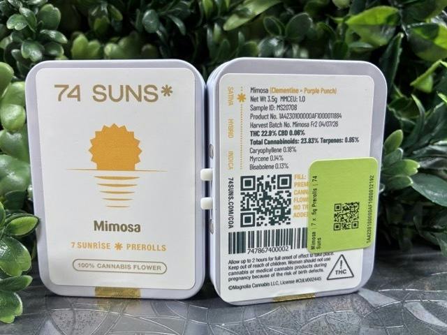 Mimosa | 7 x .5g Prerolls | 74 Suns