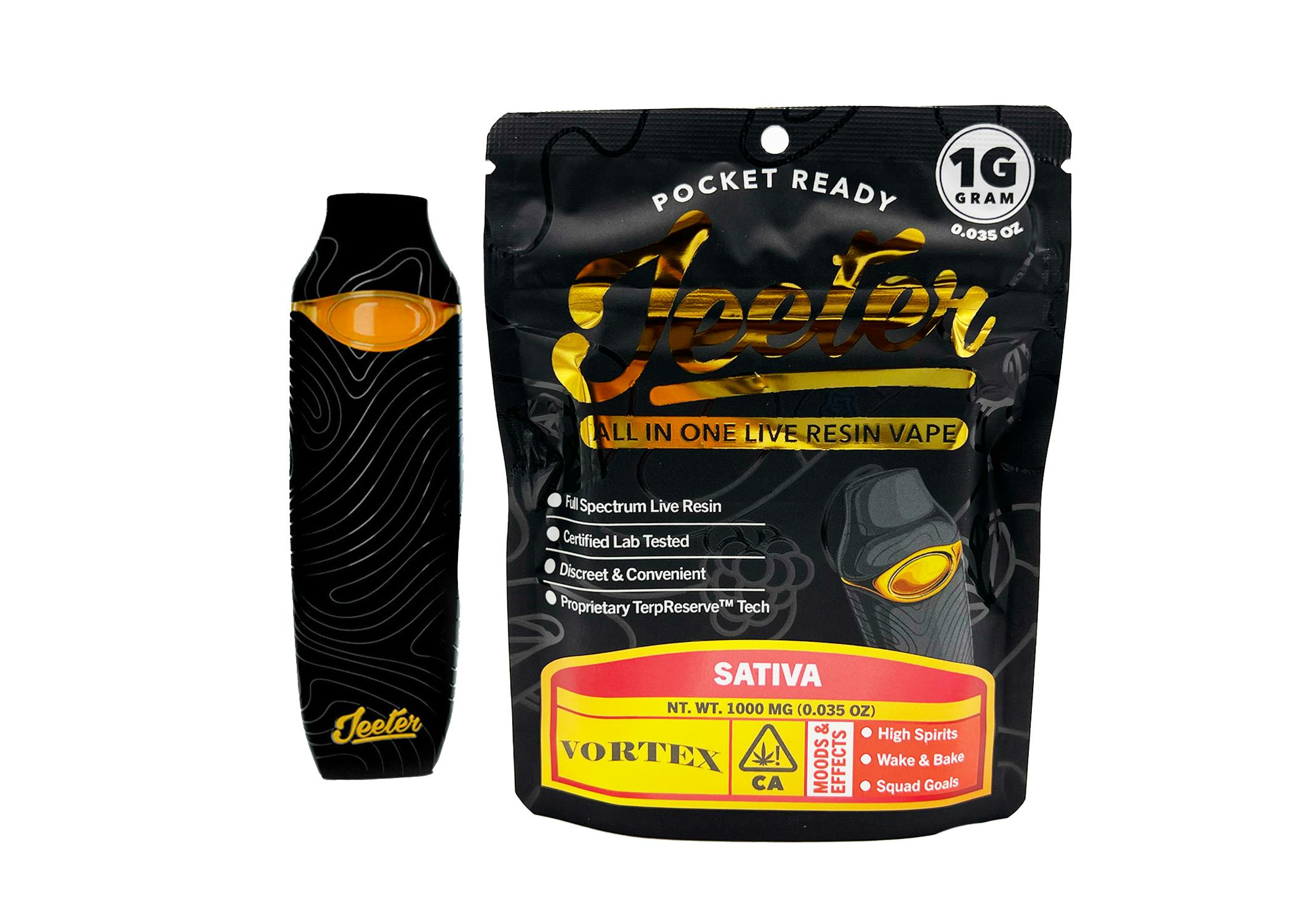 Jeeter AIO Live Resin 1G Vape Cartridge Vortex