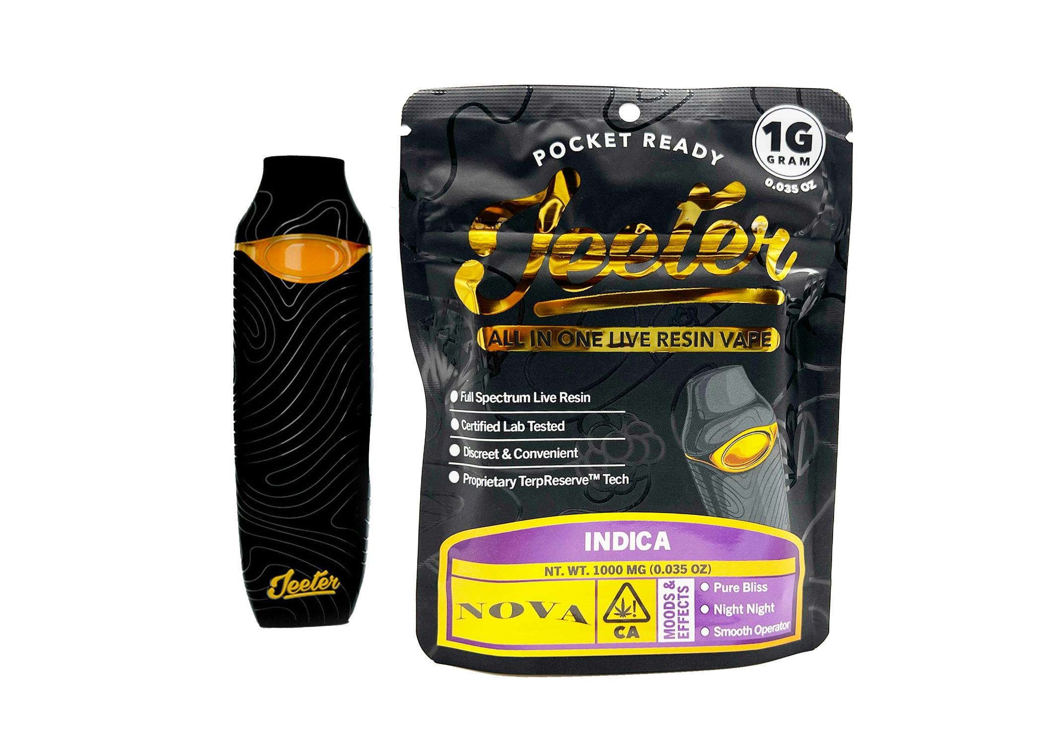 Jeeter AIO Live Resin 1G Vape Cartridge Nova