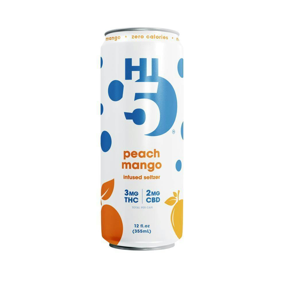 Hi5 - Hemp Derived Peach Mango 12oz (3mg THC 2mg CBD) at Fine Fettle - Waterbury Dispensary