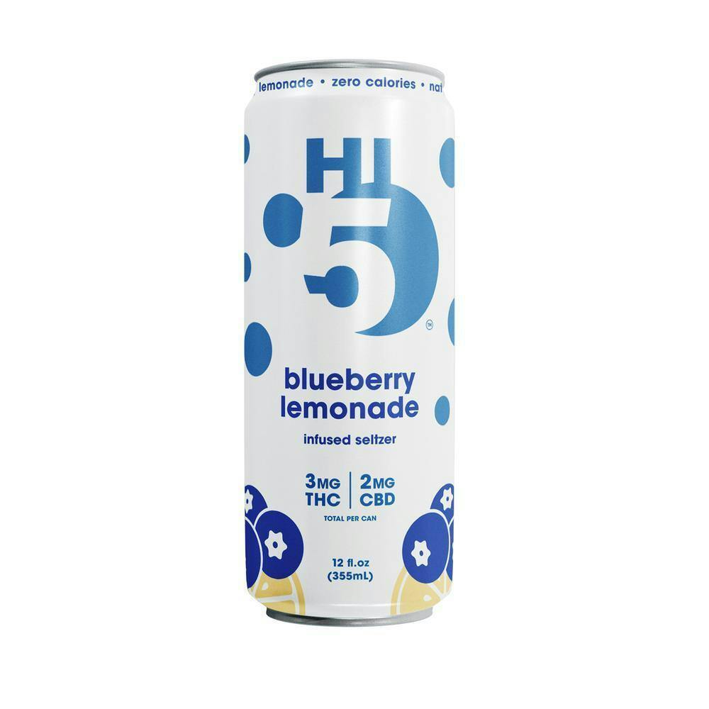 Hi5 - Hemp Derived Blueberry Lemonade 12oz (3mg THC 2mg CBD) at Fine Fettle - Waterbury Dispensary