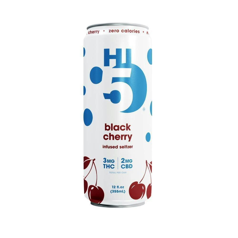 Hi5 - Hemp Derived Black Cherry 12oz (3mg THC 2mg CBD) at Fine Fettle - Waterbury Dispensary