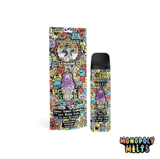 Monopoly Melts - .5g Live Rosin Disposable - Sour Tangie cannabis product
