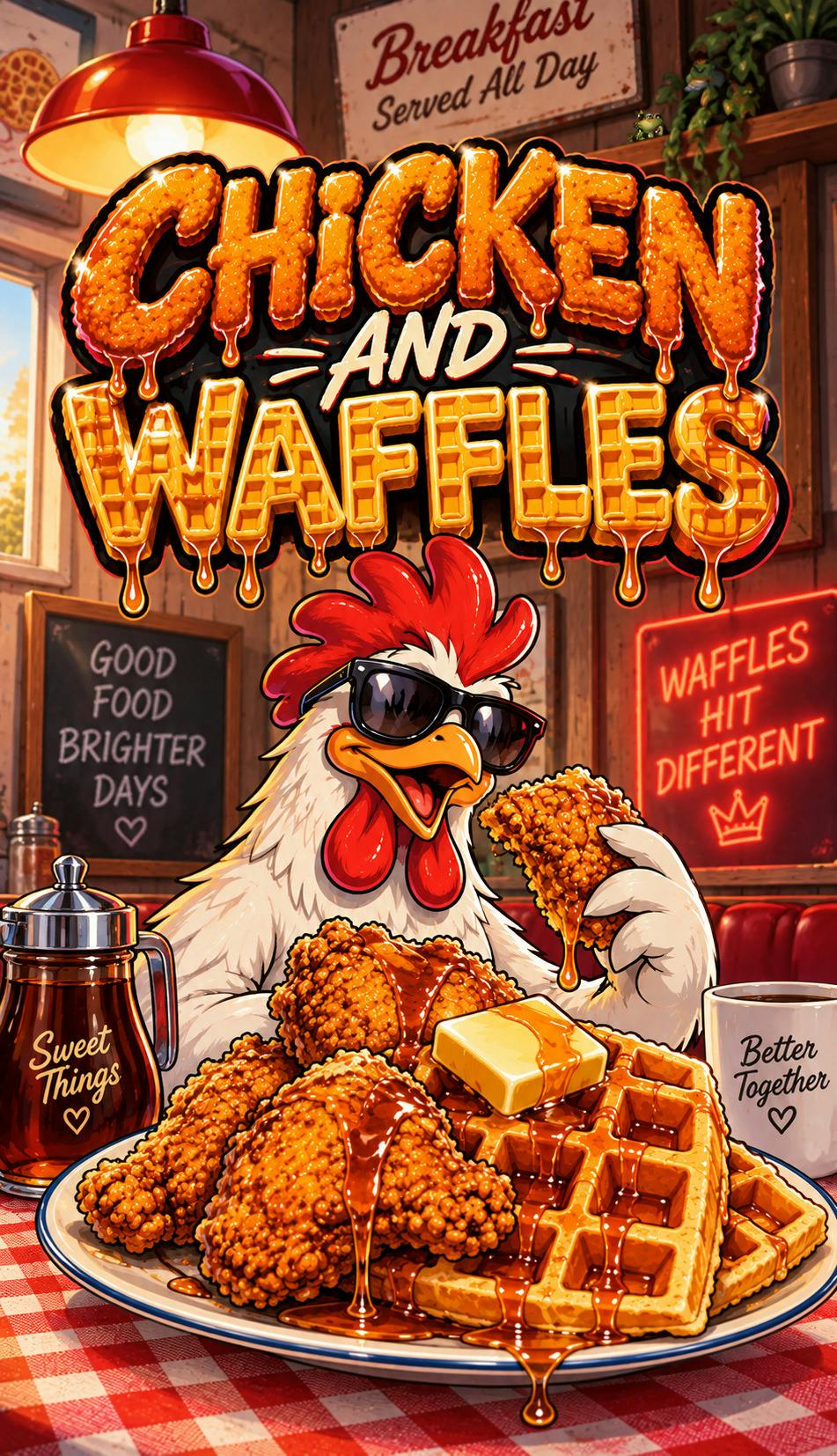Deli - Chicken N Waffles at Happy Daze Cannabis