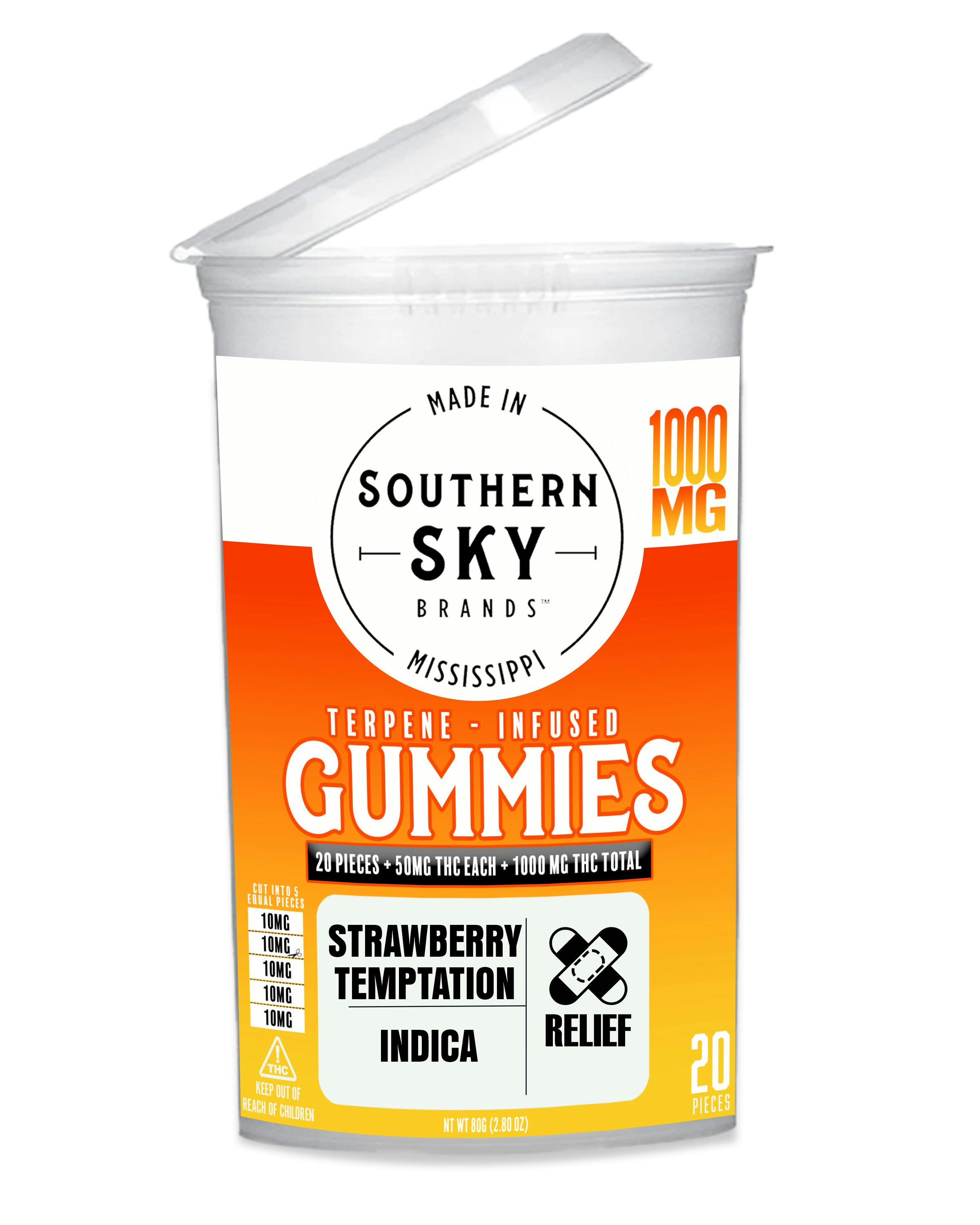 Southern Sky | Strawberry Temptation Gummies - 1000 mg - 10 Pack