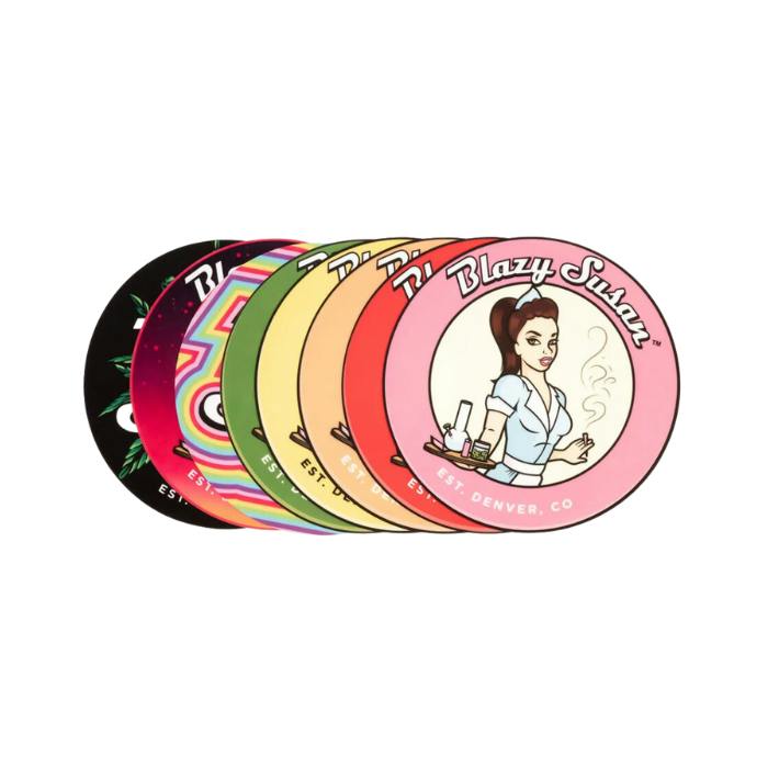 Round Silicone Dab Mats - 8″ - Rainbow