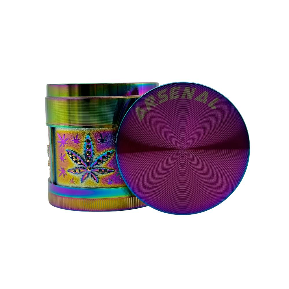 Grinder - Leaf Rainbow Mania - 4pc - 63mm