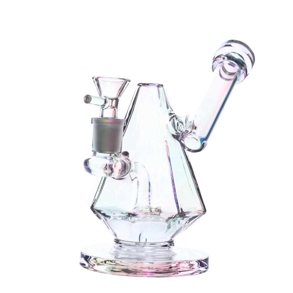 Electroplated Tapered Glass Bong - Clear