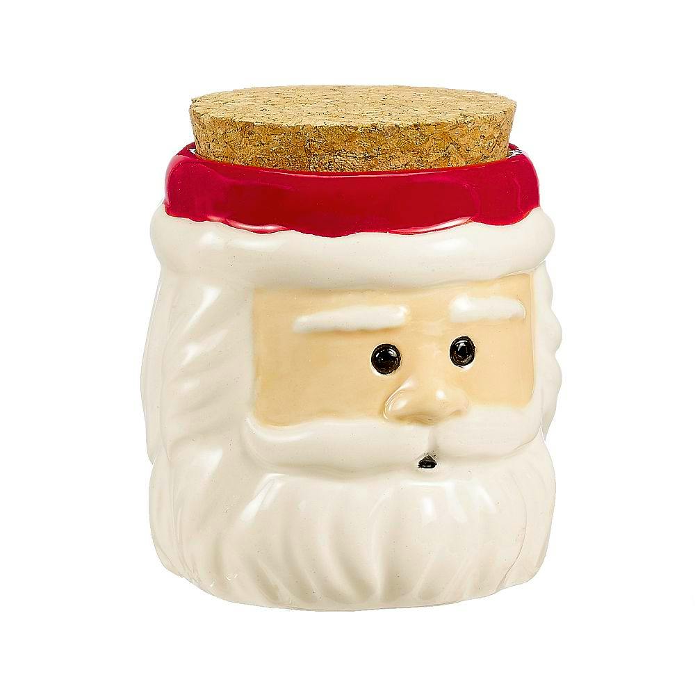 Ceramic Stash Jar - Santa