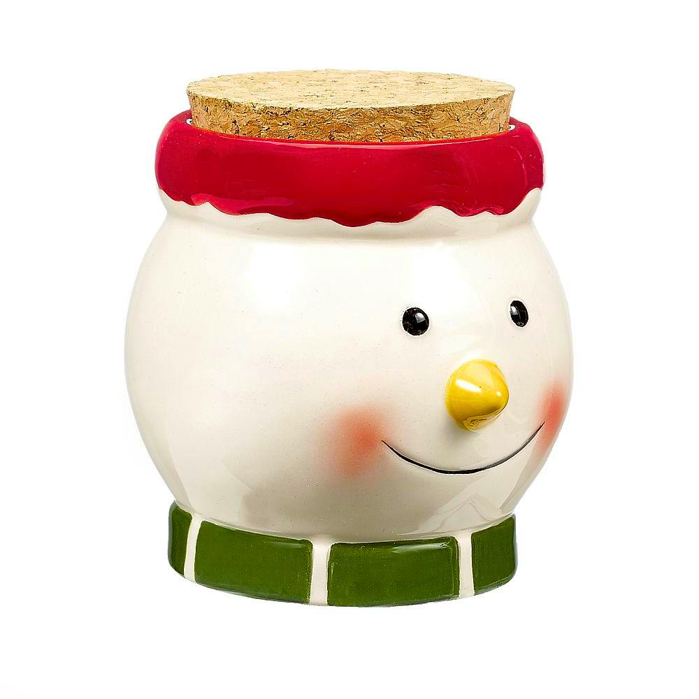 Ceramic Stash Jar - Snowman