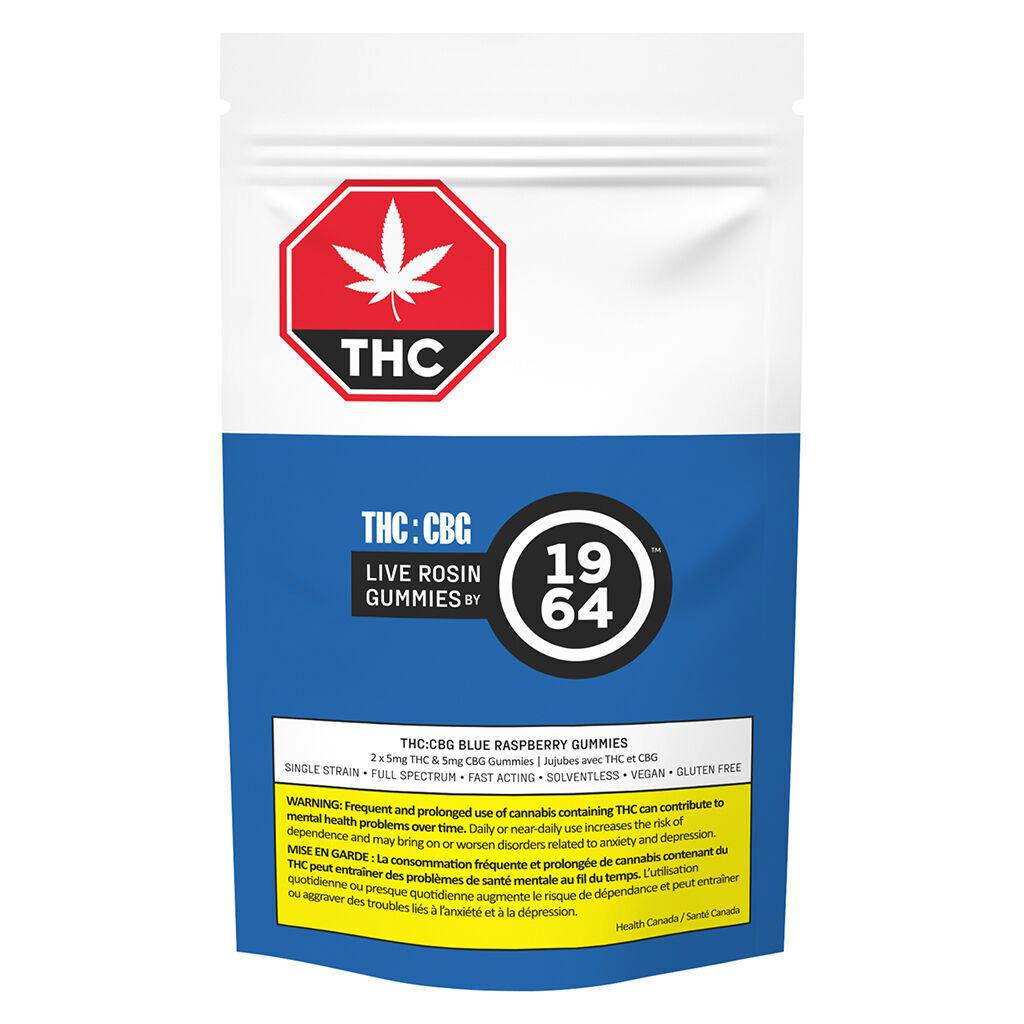 Blue Raspberry THC:CBG Gummies - 2 Pack