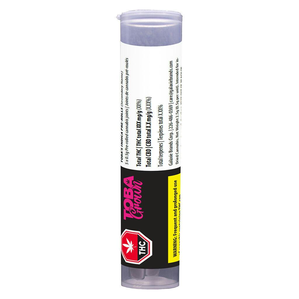 Toba's Indica Pre-Rolls - 5x0.5g