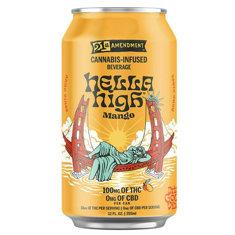 21st Amendment - Mango Sparkling Water - 100mg * EVERYDAY* - Hella High Mango (H)