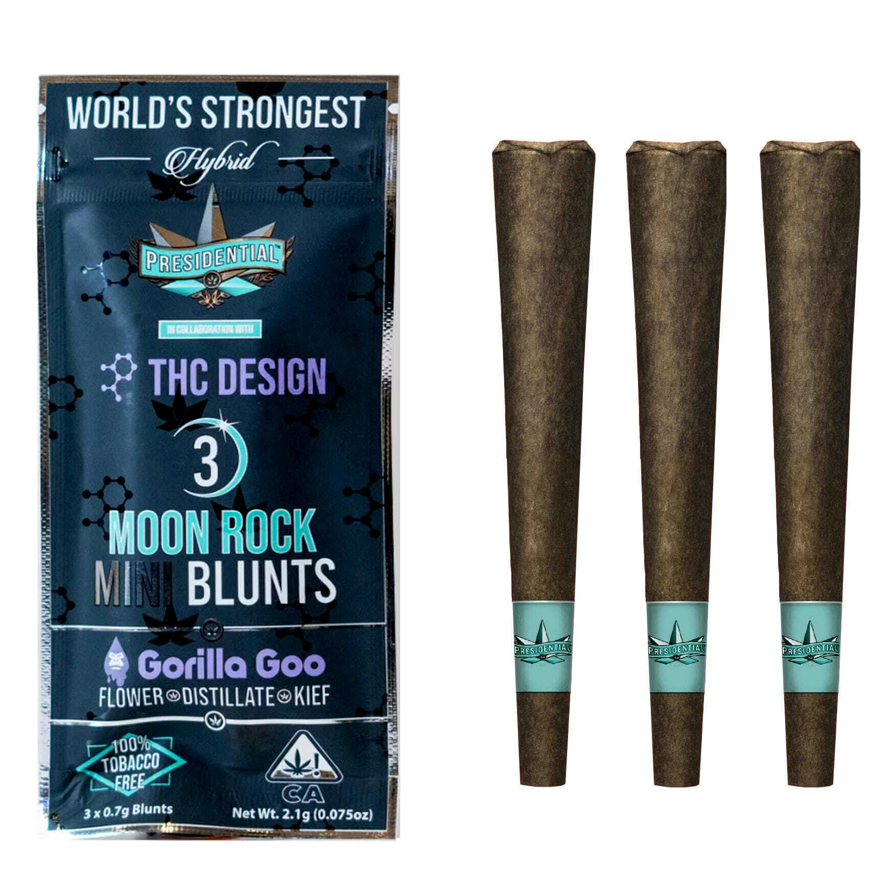 Gorilla Goo Mini Moon Rock Blunts 3pk - 3pk Gorilla Goo (H)