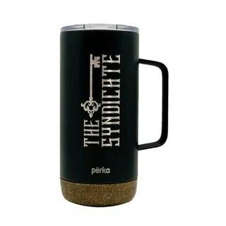 THE SYNDICATE - PERKA - METAL TRAVEL MUG - WHITE