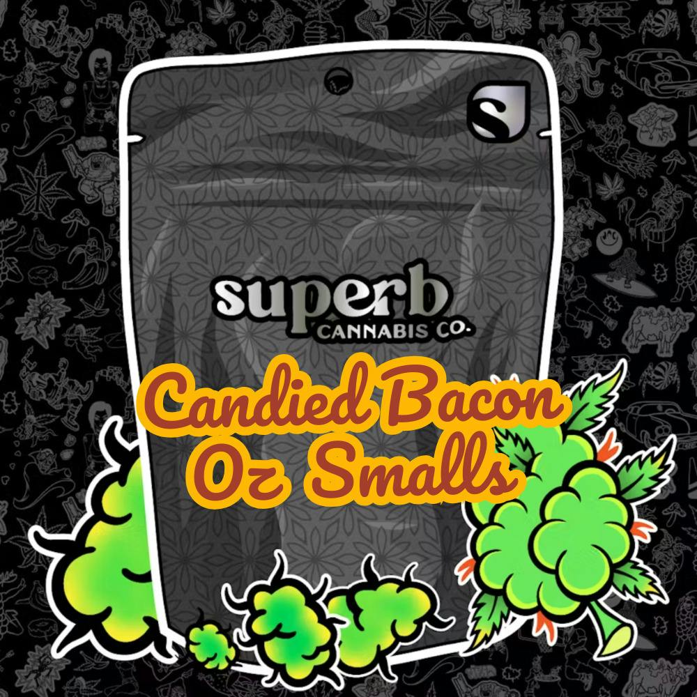 Superb | 28g Prepack Oz | Candied Bacon Smalls cannabis product