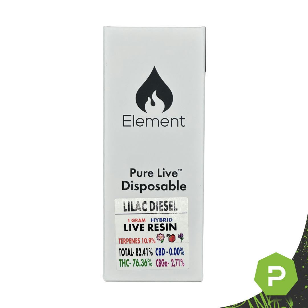 Element | 1g Live Resin Disposable | Lilac Diesel