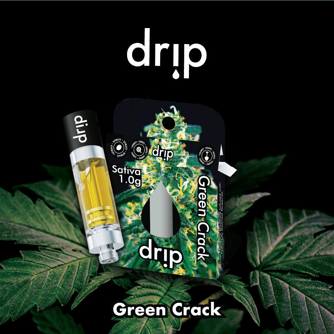 Drip | 1g 510 Cartridge | Green Crack