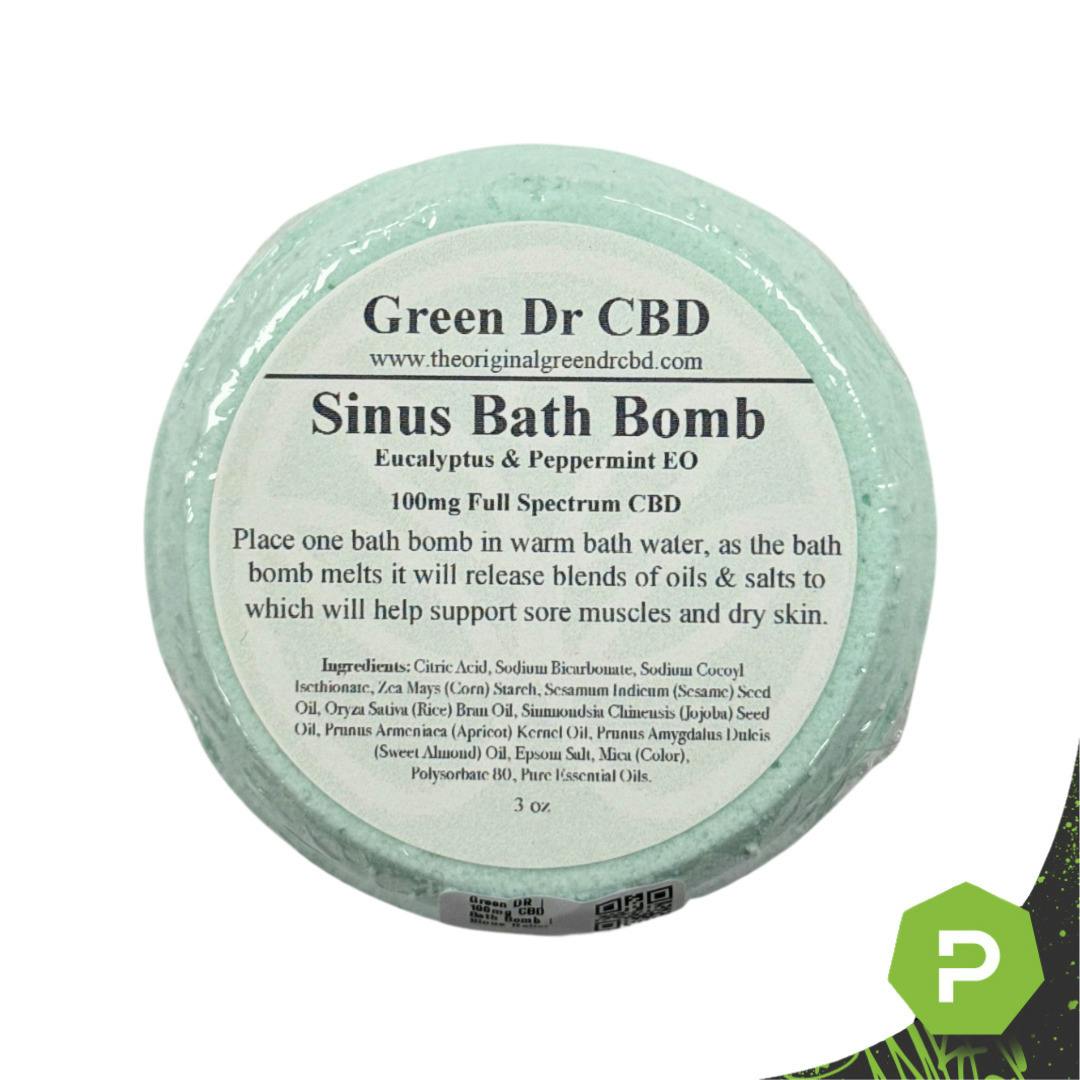 Green DR | 100mg CBD Bath Bomb | Sinus Relief