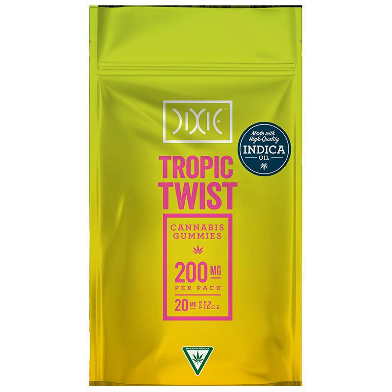 Tropic Twist Indica 200mg Gummies - Dixie
