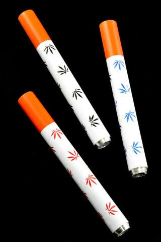 Smoking Accessories - Large Leaf Design Metal Cigarette Bat - MP232