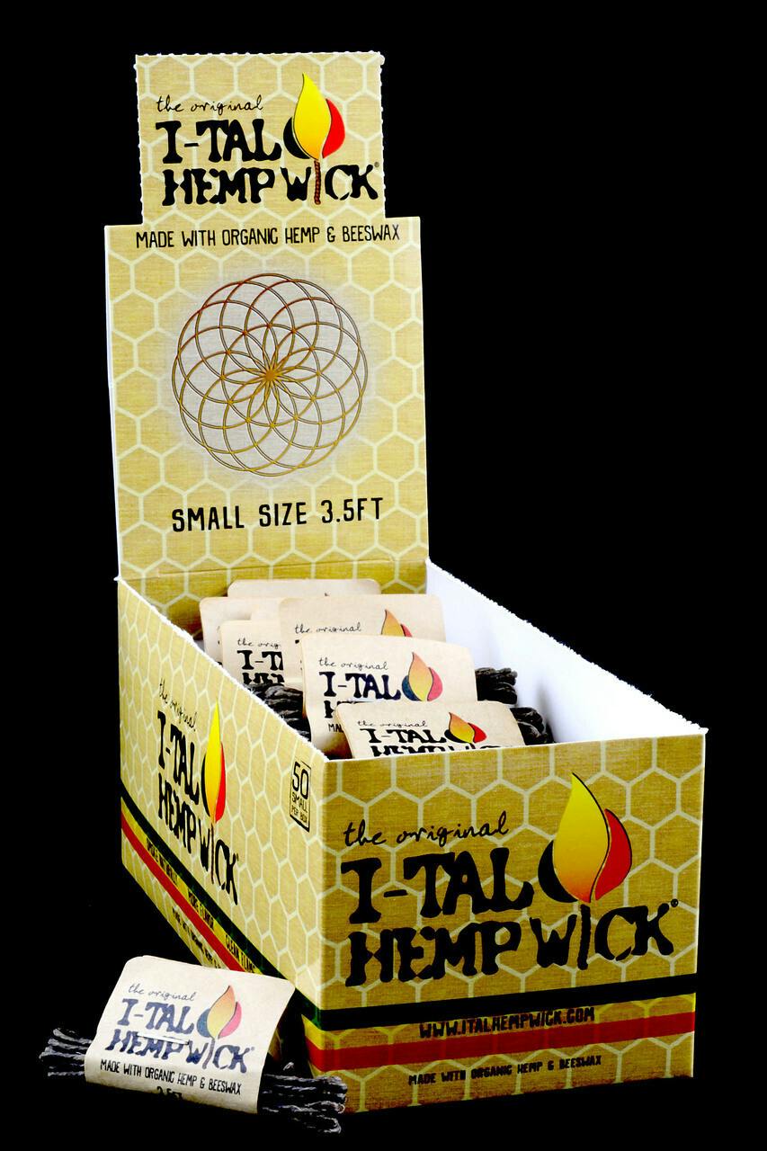 Smoking Accessories - I-Tal Small Hemp Wick - 0144