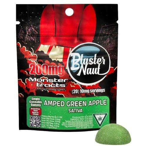 Gummies - Monster X Blaster Naut - (200mg) - Amped Green Apple - (Sativa)