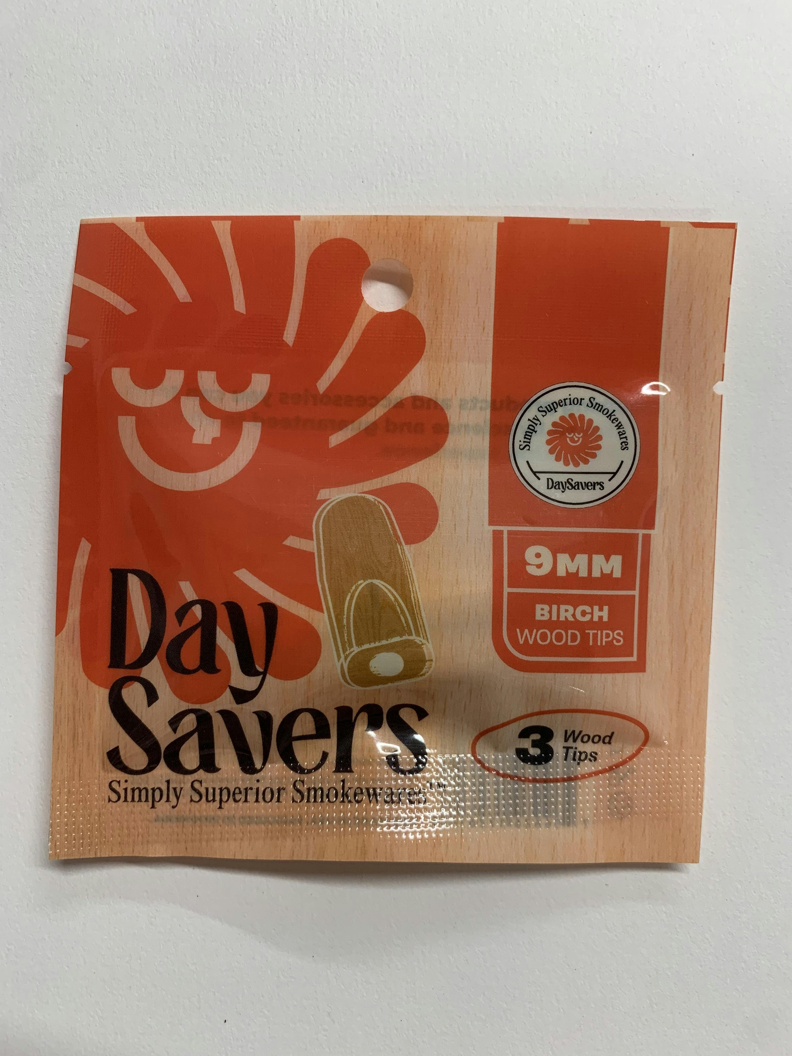 Smoking Accessories - Day Savers - 9mm Wood Tips - (Birch)