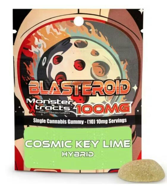 Gummies - Blasteroid - (100mg) - Cosmic Key Lime - (Hybrid)