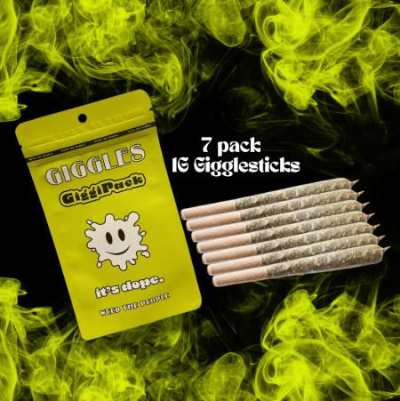 Pre Roll Pack - Giggle Sticks - 7pk - Warheadz - (Hybrid) - 30.39% THC - 7g