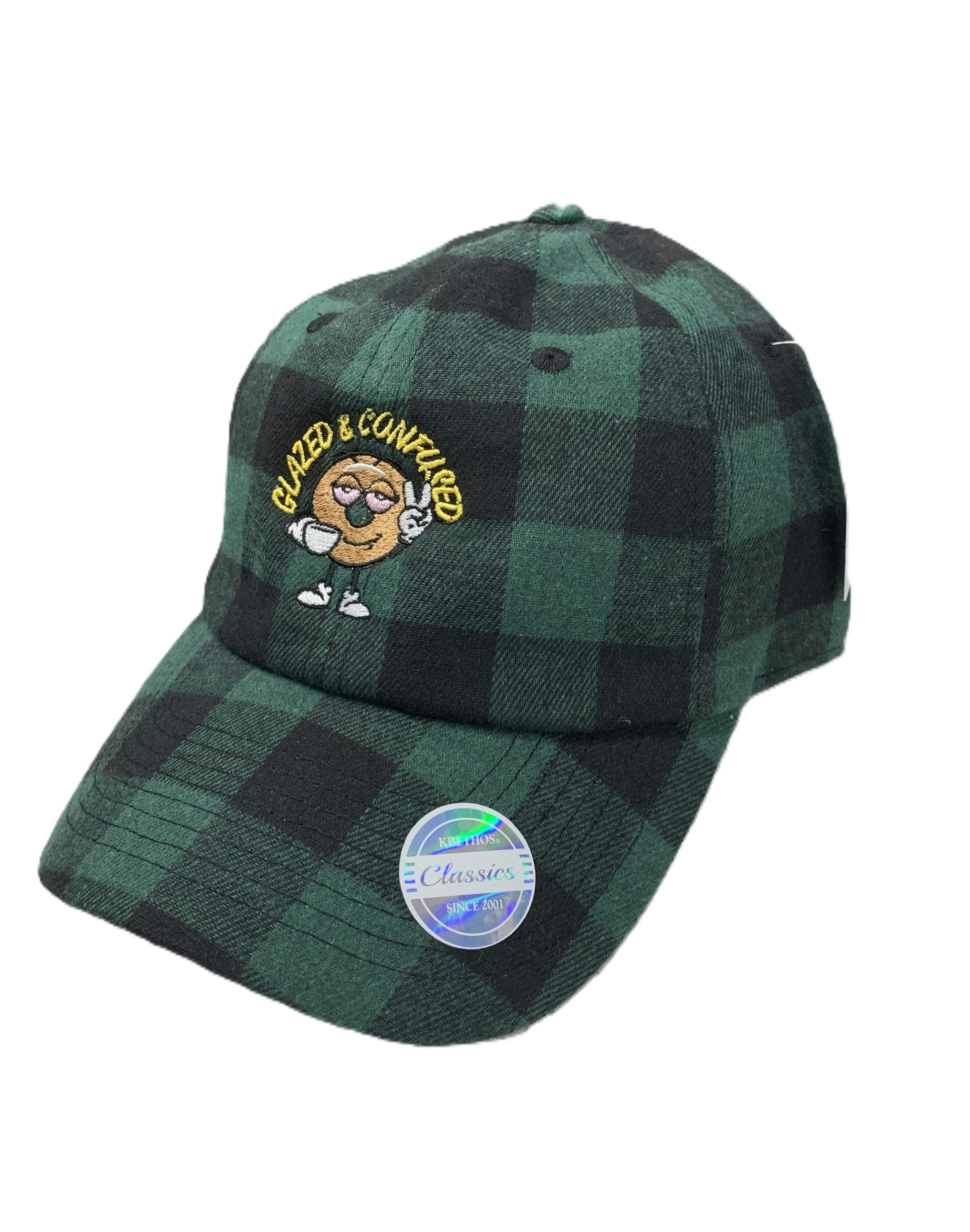 Glazed Gear - Headwear - Green Plaid Baseball Hat w/ Logo