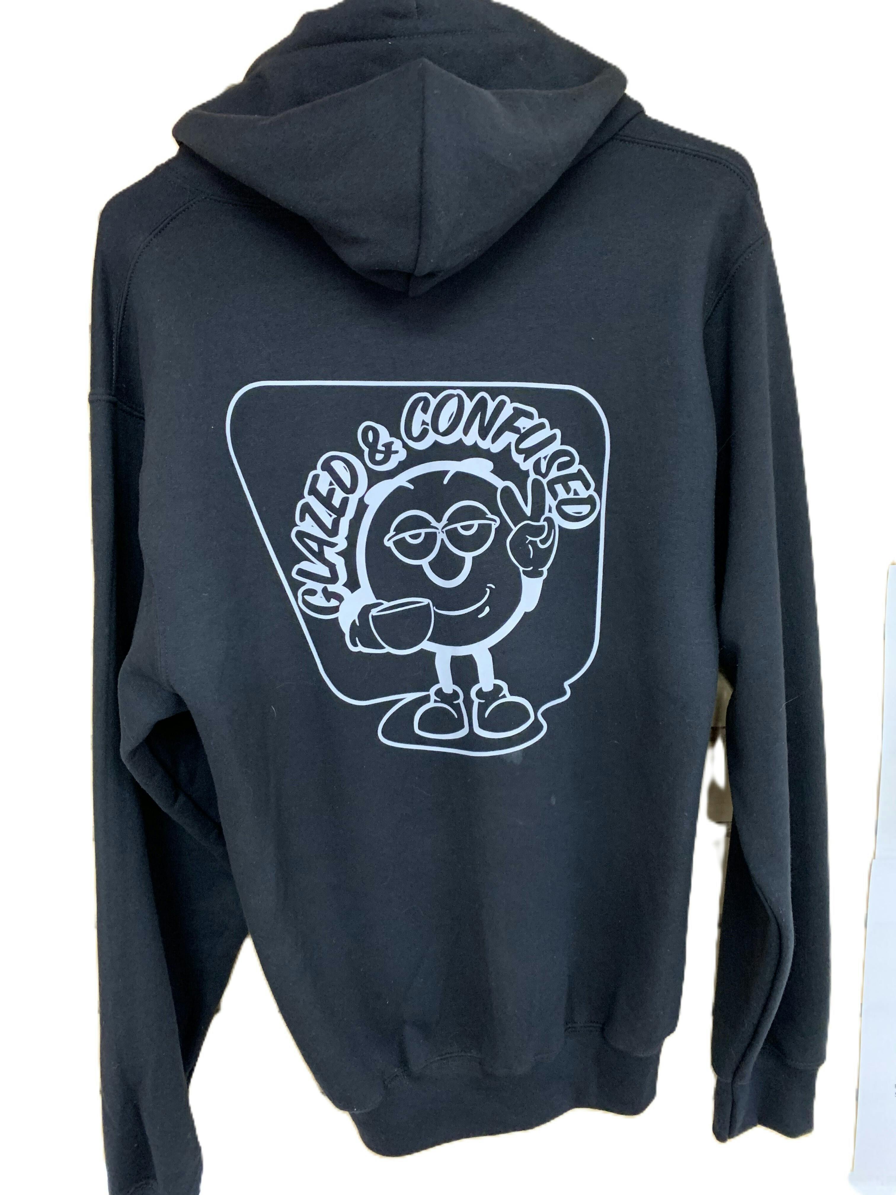 Glazed Gear Hoodie Black W/screened Back L