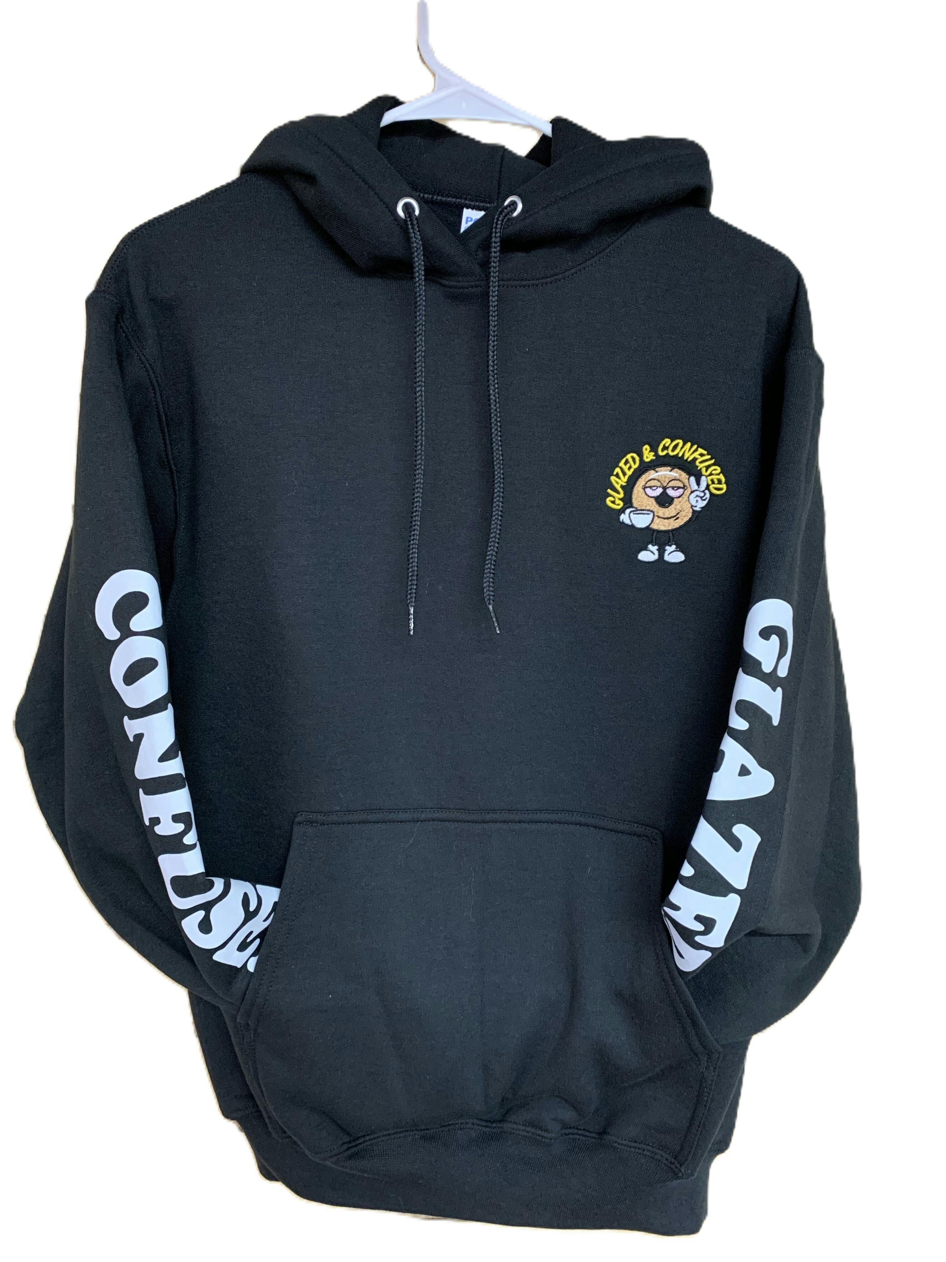 Glazed Gear - Hoodie - Black Pull Over w/embroidered pocket - Medium