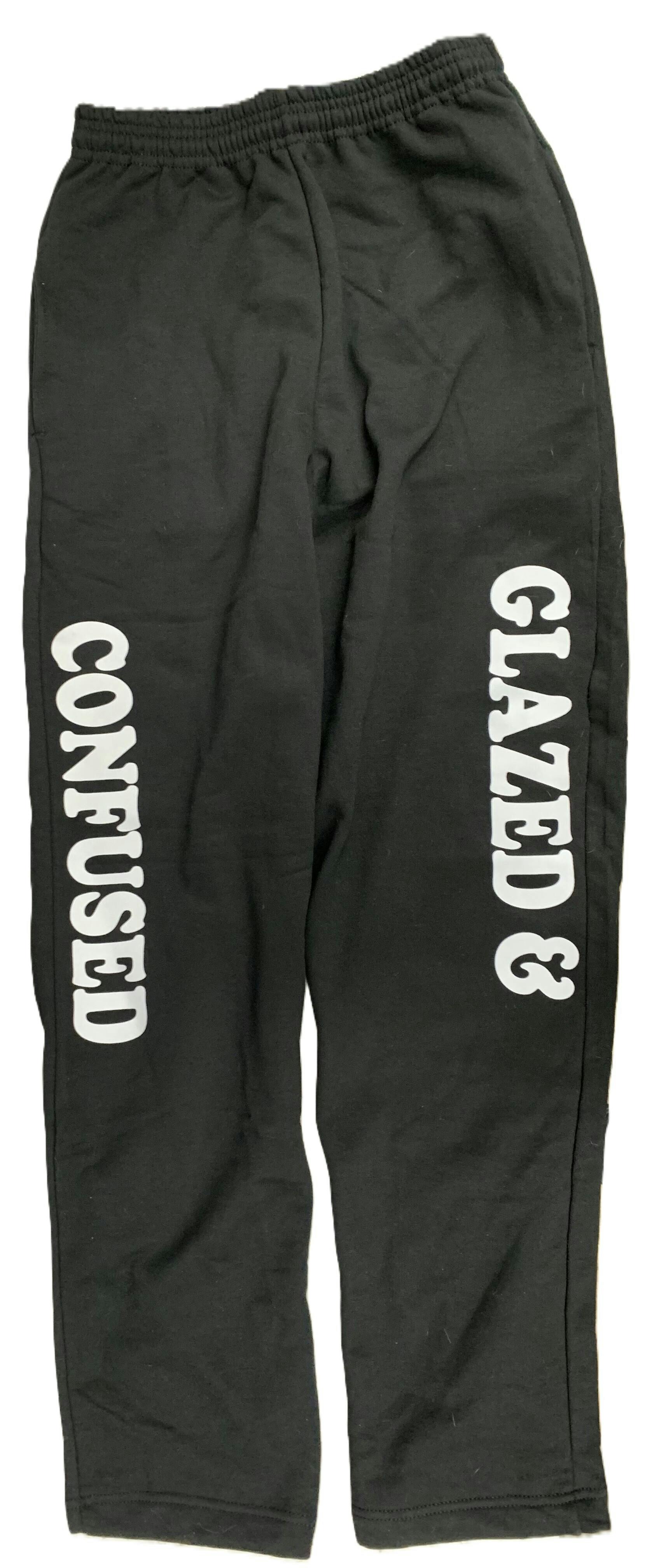 Glazed Gear - Sweatpants - Black w/pockets and screened G&C down legs - 4XL
