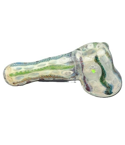 Glass - Large 3 hole hammer pipe