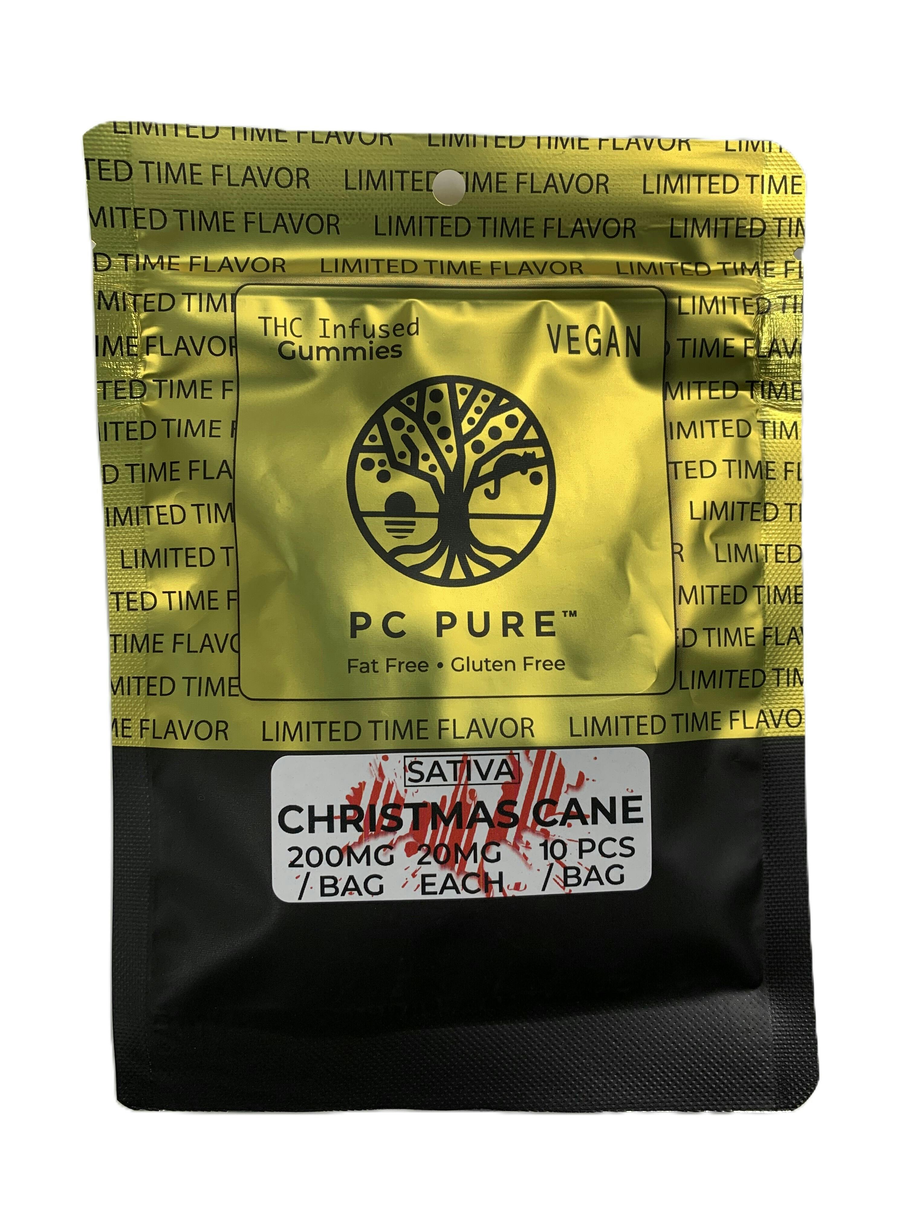 Gummies - PC Pure - (200mg) - Limited Edition Christmas Cane - (Sativa)