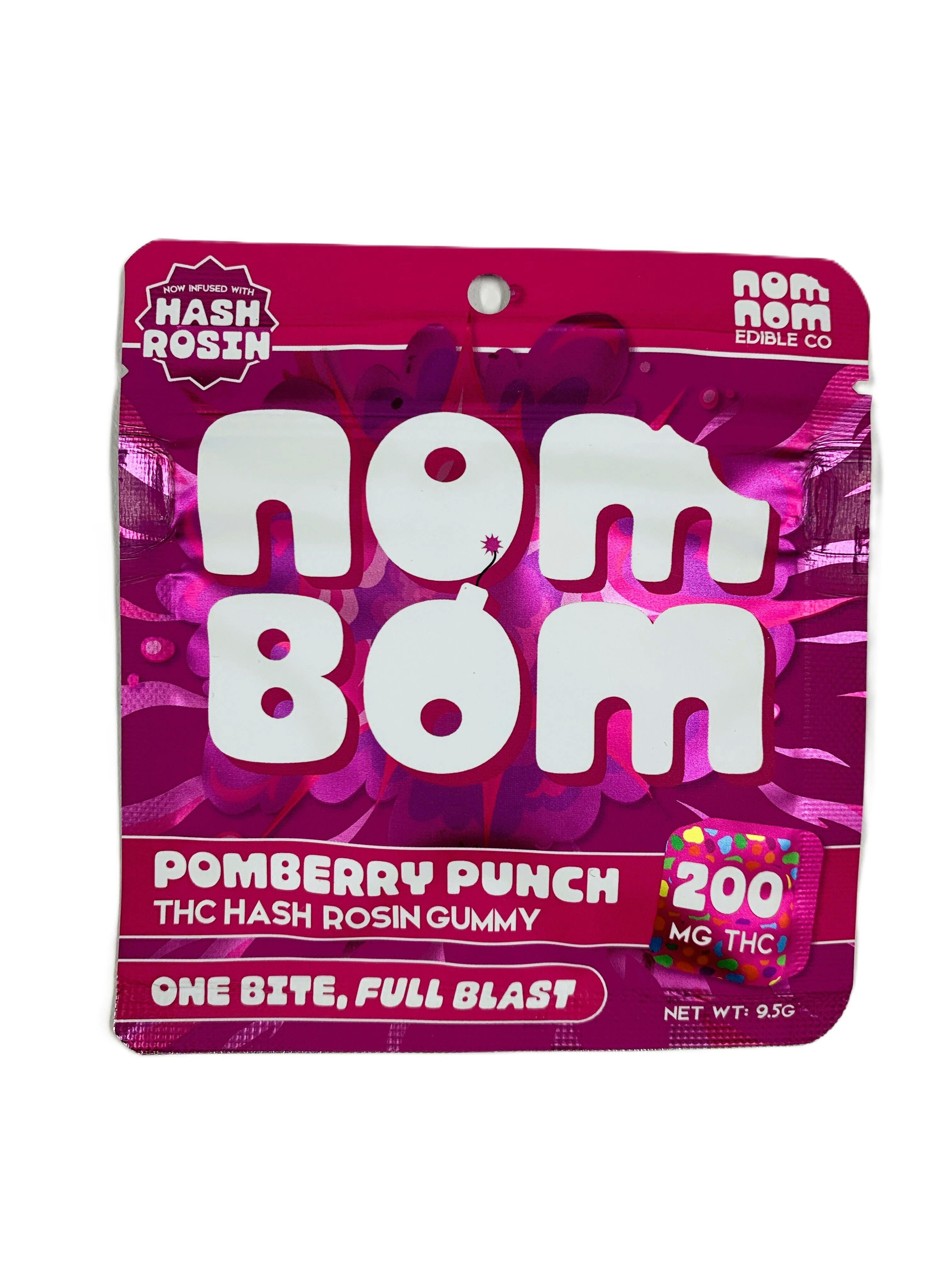 Gummies - Nom Bom - Hash Rosin - (200mg) - Pomberry Punch - (Hybrid)