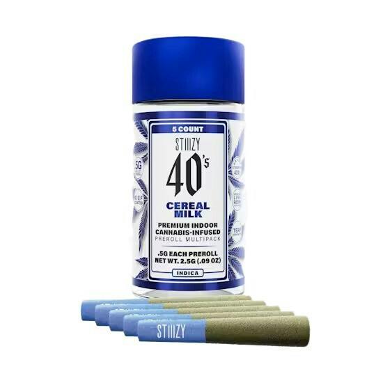 Infused Pre Roll - 5 Pack - Stiiizy - Cereal Milk - (Hybrid) - 42.82% THC - 2.5g