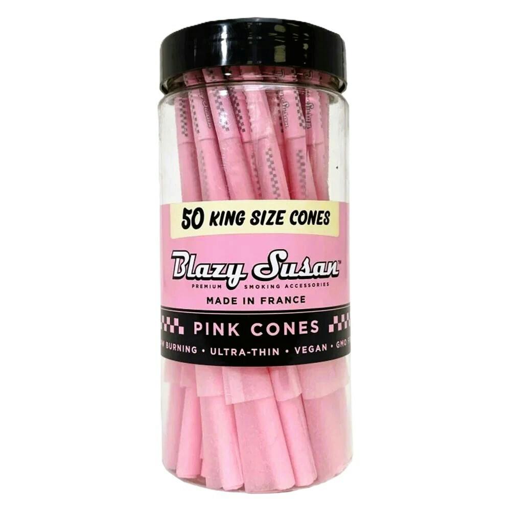 Rolling Paper - Blazy Susan - Pink King Size Cone - 50pk