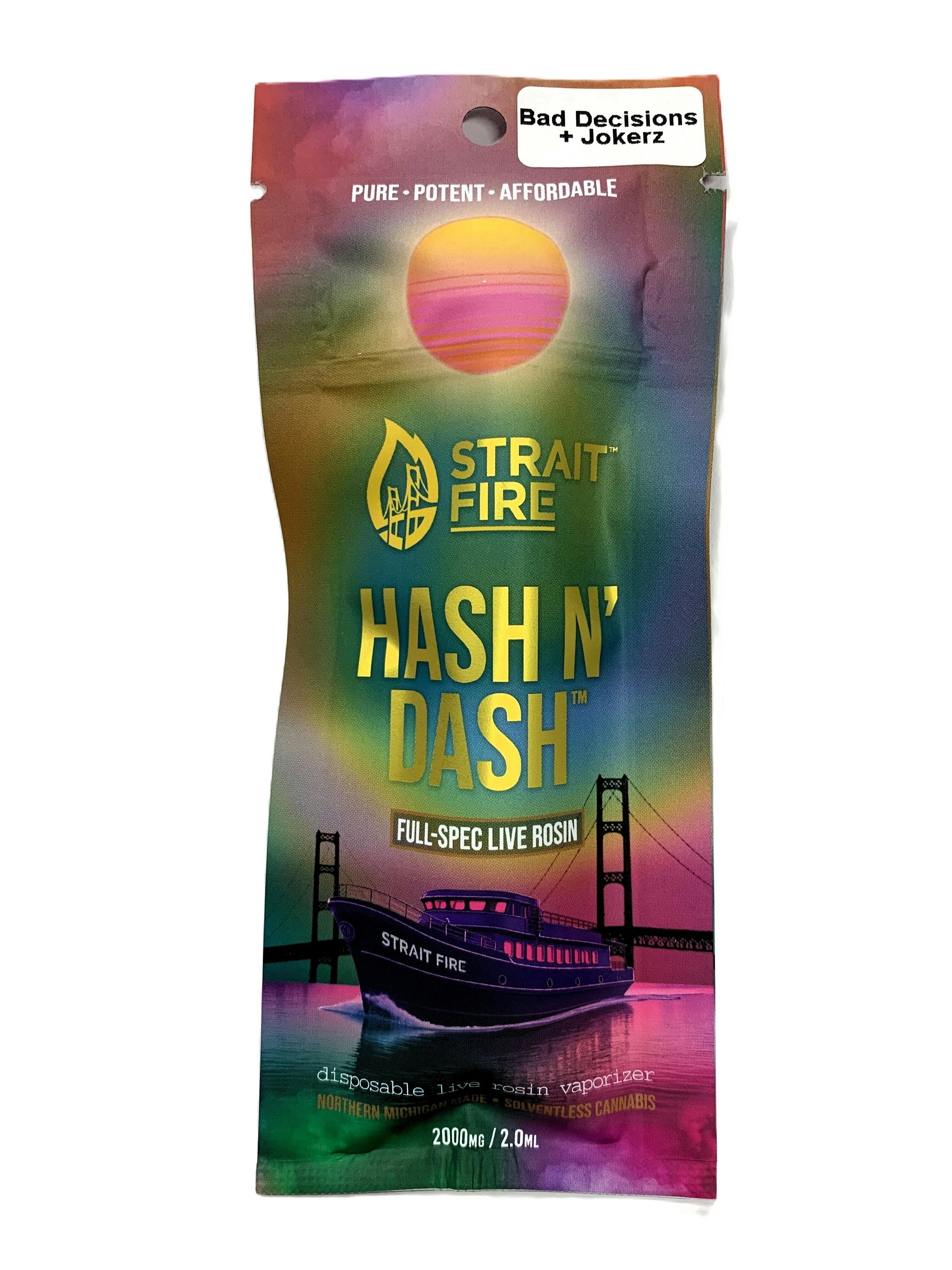 Disposable - Strait Fire - Full Spectrum Live Rosin - Bad Decisions + Jokerz - (Indica Hybrid) - ...