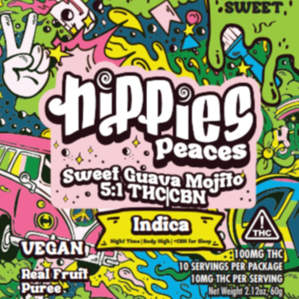 Hippies Peaces | Sweet Guava Mojito | 5:1 THC/CBN | 100mg [Gummy]