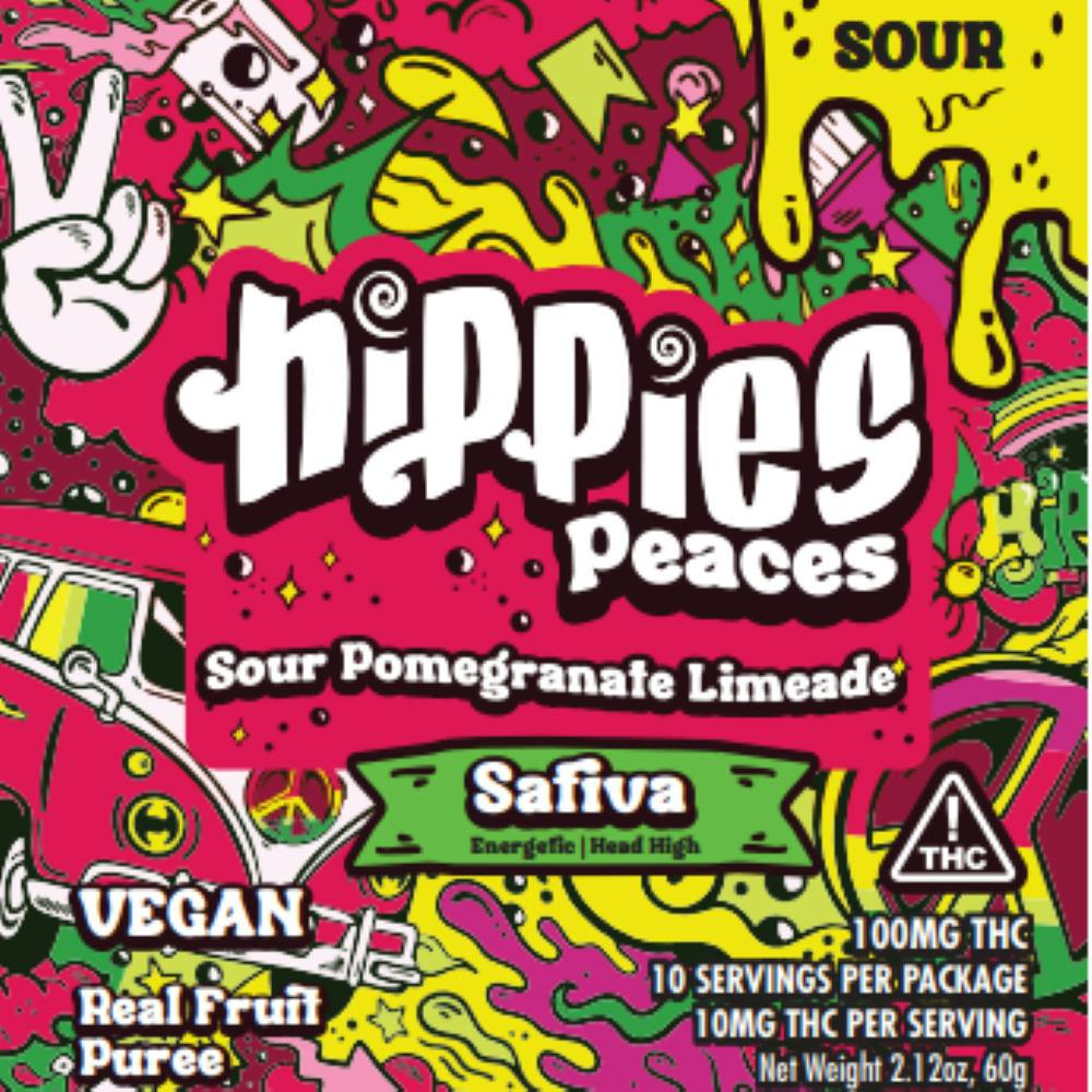 Hippies Peaces | Sour Pomegranate Limeade | 100mg [Gummy]