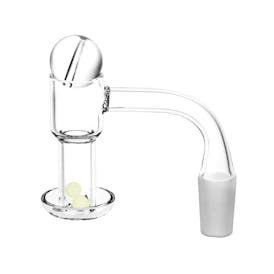 Quartz Banger w/ Ball Carb Cap & Glow Terp Beads Set 14mm M