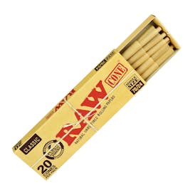 RAW Classic Single Size Cones | 20pk | 12pc Display