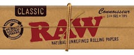 RAW Connoisseur Classic Rolling Papers & Tips | 1 1/4