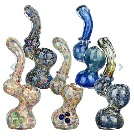 Classic Fritted Glass Sherlock Bubbler Assortment | 4.5" to 5.25"