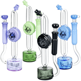 Pulsar Thin Line Glass Water Pipe | 8.5" | 14mm F | Colors Vary