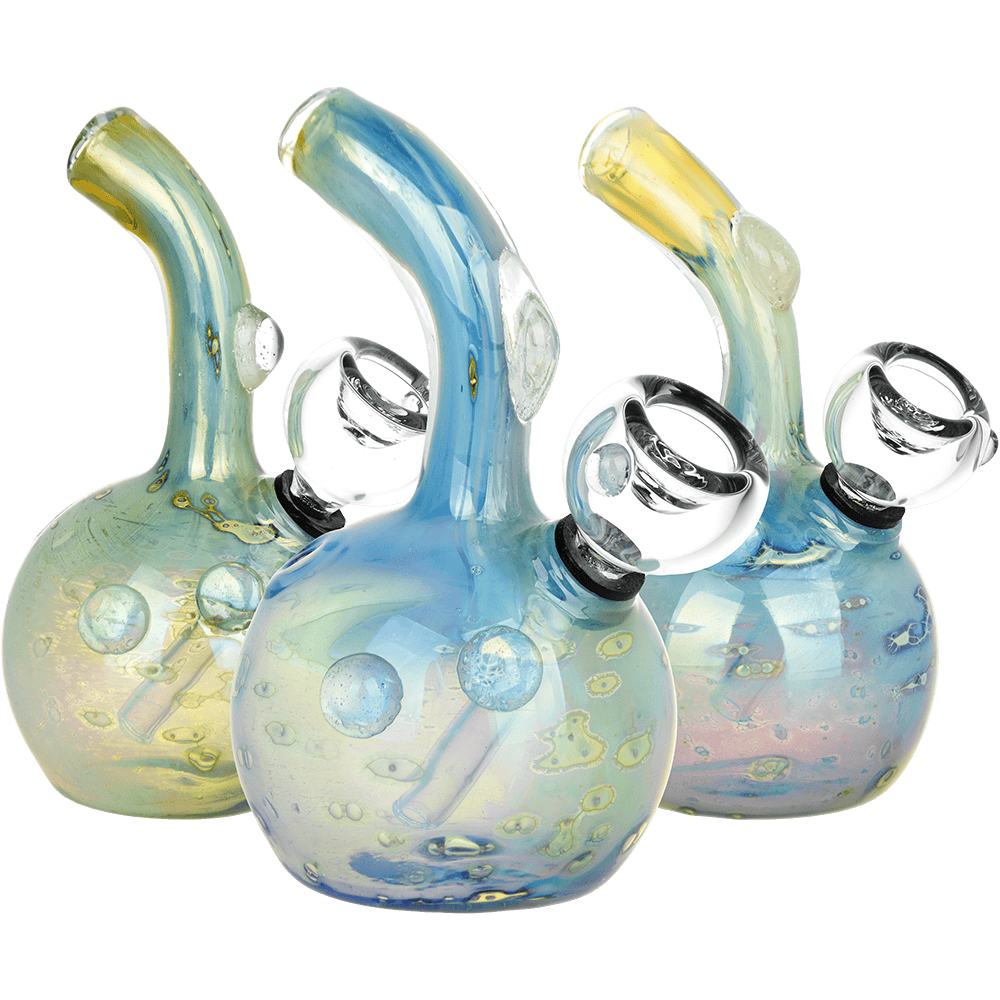 Bubble Base Double Fumed Glass Water Pipe | 5.25"