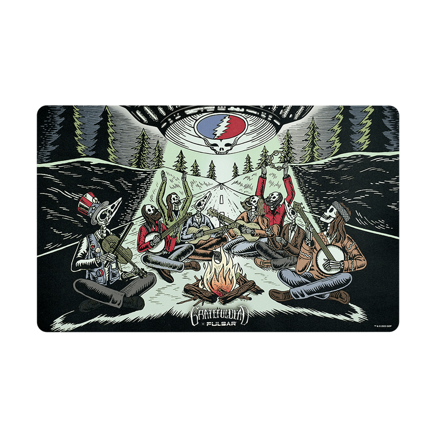 Grateful Dead x Pulsar Fabric Top Dab Mat | Close Encounters | 16"x10"
