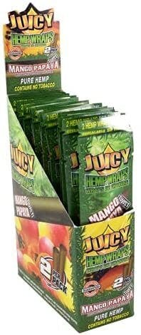 Juicy Jays - Flavored Mango Papaya Twist Hemp Wraps (2 sheets)